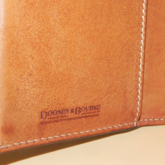 Dooney & Bourke Alto Collection Checkbook Holder Vacchetta Leather Wallet - Picture 8 of 11